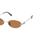 MIU MIU Солнцезащитные очки овальной формы Eyewear Oval Frame, Silver - фото 4