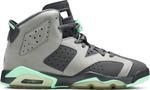 Кроссовки Air Jordan 6 GS Green Glow, серый - фото