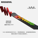 Rossignol Женские двухбортные лыжи, модель ARCADE, подходят для любой местности, профессиональное сцепление и амортизация, размер 140, светло-голубые, рост 156 см - фото 2