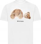 Футболка Palm Angels Bear Classic Tee 'White/Brown', коричневый - фото
