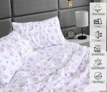 Комплект постельного белья Ruvanti, 3 предмета, 168х260/100х203/51х76 см, белый/цветы - фото 3