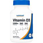 Витамины Nutricost Vitamin D3 5000 МЕ, 240 капсул - фото