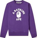 Толстовка BAPE College Crew Sweat 'Purple', фиолетовый - фото 2