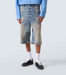 Низкие джинсовые шорты Acne Studios, Mid Blue - фото 3