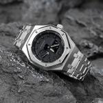 Часы Casio G-Shock Analog-Digital 2100 Series, арт. GA-2100-1A1, серебристый фермерский дуб - фото 4