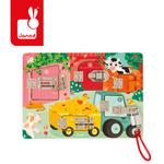 Janod, доска для манипуляций с деревянной фермой - фото