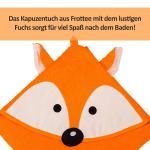 Банное полотенце с капюшоном fox, бежевый - фото 5