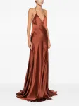 Атласное платье Amiri, коричневый - фото 3