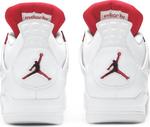 Кроссовки Air Jordan 4 Retro Red Metallic, белый - фото 6