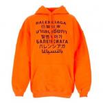 Свитер ss21 printing hoodie orange Balenciaga, оранжевый - фото