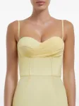 Платье-бюстье с драпировкой Post Meridiem, желтый - фото 5