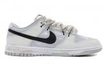 Кастомизированные кроссовки Nike Dunk Skateboard Men's Low-Top, серый/белый - фото 2