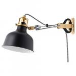 Настенный светильник Ikea Ranarp, черный - фото 2