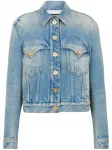 Джинсовая куртка с эффектом потертости BALMAIN, синий - фото