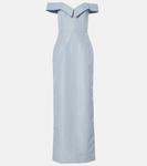 Платье Sarika из тафты с открытыми плечами Markarian, цвет dusty blue - фото