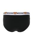 Moschino трусы-брифы с логотипом Teddy Bear на поясе, черный - фото 2