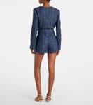 Хлопковые твидовые шорты Frame, Indigo - фото 3