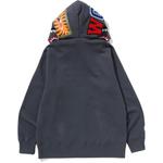 Бейп 1ст камо нв20 худи с молнией акула A BATHING APE, черный - фото 5