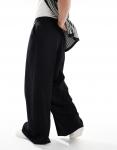 Черные элегантные широкие брюки ASOS DESIGN - фото 5