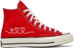 Кроссовки Converse Chuck 70 High Valentines Day - University Red, красный - фото
