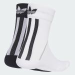 Носки ADIDAS ORIGINALS Techy Crew 2 Pairs, Black/White - фото 2