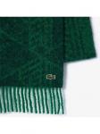 Шерстяной шарф зеленого цвета Lacoste - фото 2