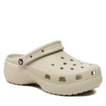Шлепанцы Crocs ClassicPlatform Clog, бежевый - фото