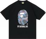 Футболка BAPE Grid Camo By Bathing Ape Tee 'Black/Purple', черный - фото