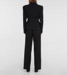 Блейзер из крепа с поясом Alexandre Vauthier, черный - фото 3