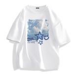 Футболка унисекс MINISO, ледниково-голубая (Голубое звездное небо) - фото 4