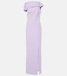 Платье из крепа Derra с драпировкой Safiyaa, Verbena - фото