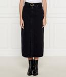 Юбка из денима Twinset, черный - фото