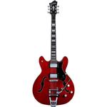 Электрогитара Hagstrom Tremar Viking Deluxe, прозрачная Wild Cherry - фото 3