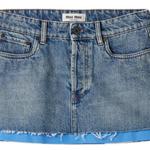 Джинсовая мини-юбка MIU MIU, синий - фото 8