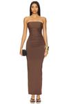 Платье эвелин Nakedvice, коричневый - фото