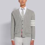 THOM BROWNE Трикотажный свитер мужской серый - фото 7