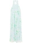 Платье макси с цветочным принтом PINKO, синий - фото