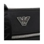 Сумка мужская Emporio Armani на молнии с логотипом бренда, черный - фото 4