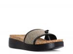 Сандалии Donald Pliner Farrah Wedge Sandal, Black/Tan - фото