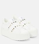 Кроссовки Rockstud на платформе Valentino Garavani, белый - фото