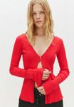 Кардиган PULL&BEAR HOOK-AND-EYE, Red - фото 3