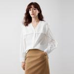 ELLE Рубашка Women's White Navy Collar Moderate - фото 3