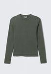 Топ Weekday Long sleeved top, Acid Wash/Dark Green - фото 4