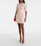 Мини-платье из твида Versace, Pastel Pink + White - фото 2