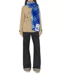 Шерстяной шарф в клетку Burberry, синий - фото 3
