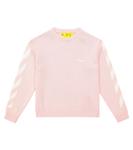 Хлопковый свитер со стрелками Off-White Kids, розовый - фото