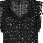 Топ-майка из твида с пайетками BALMAIN, черный - фото 3