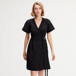 Минималистическое платье с запахом Smart And Joy, черный - фото 2