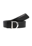 Ремень Icon кожаный DAVIDOFF, черный - фото