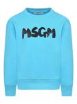 Детская толстовка с логотипом MSGM MSGM Kids, синий - фото